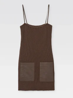 Gimaguas Leather|Dresses*Combo Mini Dress