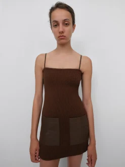 Gimaguas Leather|Dresses*Combo Mini Dress