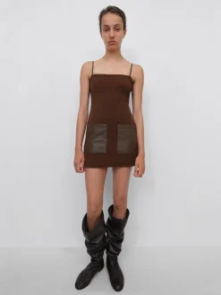 Gimaguas Leather|Dresses*Combo Mini Dress