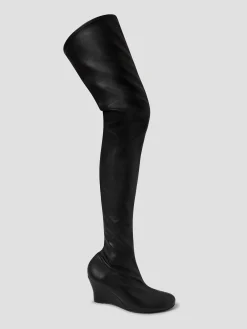 Gimaguas Leather|Shoes*High Boot Wedges