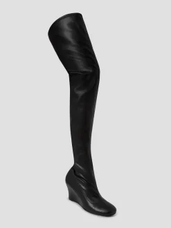 Gimaguas Leather|Shoes*High Boot Wedges