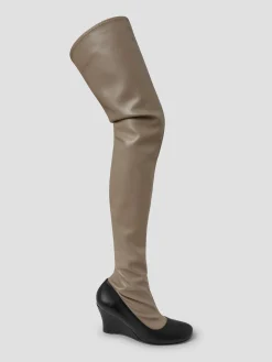 Gimaguas Leather|Shoes*High Boot Wedges