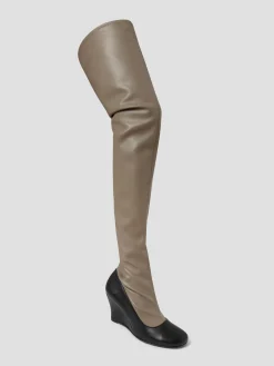 Gimaguas Leather|Shoes*High Boot Wedges